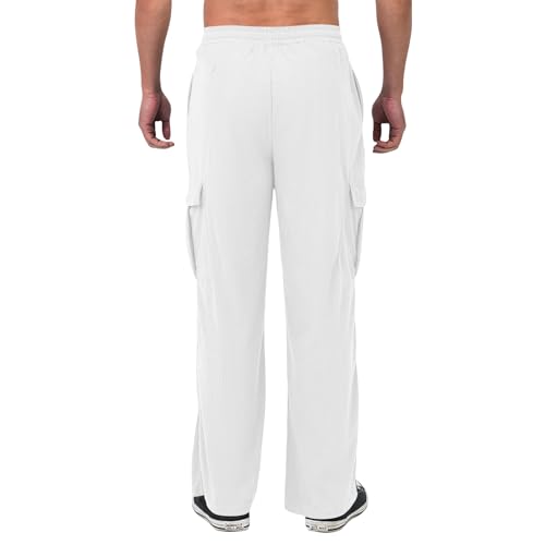 Men's Corduroy Cargo Sweatpants Casual Joggers Loose Fit Athletic Pants with Pockets Hiking, M-3XL2