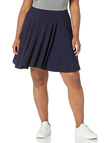Star Vixen Women's Plus-Size Short Stretch Ponte Full Circle Skater Skirt