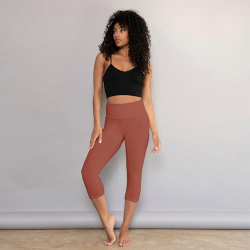 High Waisted Leggings for Women - No See Through Tummy Control Cycling Workout Yoga Pants with Pockets Reg & Plus