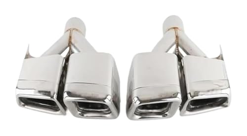 排気口 排気管 パーツ 用 C クラス W204 E クラス W212 アップグレード 用 AMG 63 排気管角口4出口マフラーエンドチップカバートリム