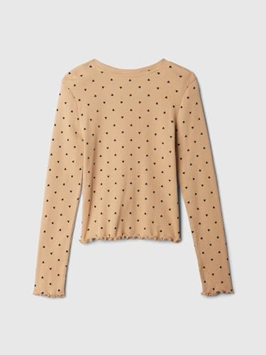 Image of Gap Girls' Long Sleeve Ribbed Tee