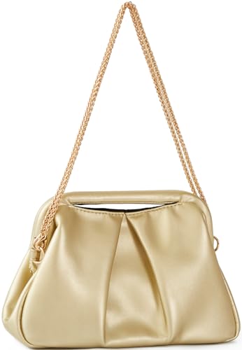 Image of Evening Bag Clutch Purse for Women Top-handle Clutch Bag Detachable Chain Crossbody Bag Party Wedding Handbag