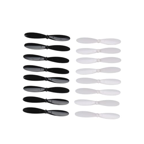 Hélices para Hubsan X4 H107 con palas negras y blancas para repuesto de drones 4