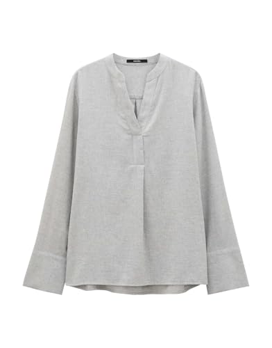 someday Damen Langarmbluse | Oversize Flanellbluse ZANELL aus nachhaltiger Baumwolle Hazy Fog Melange, 36