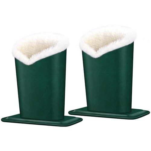 Image of Pack of 2 Plush Lined Eyeglasses Holder Stand Protective Glasses Case For Desks Or Nightstands