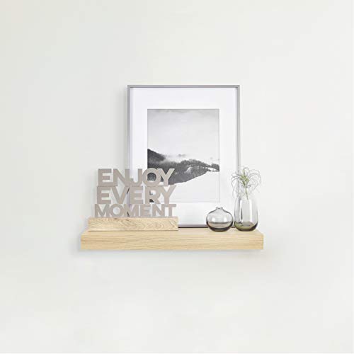 Image of MCS Natural Woodgrain Floating Shelf, 24 Inch x 8 Inch, 24 x 8