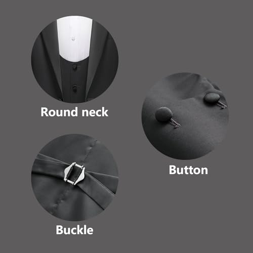 Rogers & Morris Tuxedo Suit for Men Solid 4 Piece Set Regular Fit4