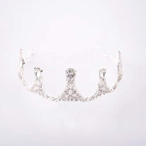 CPHGG Diademe für Damen Mode Brautkrone Exquisite Halbrunde Krone Handgefertigte Perlen Silber Brautkleid Haarschmuck