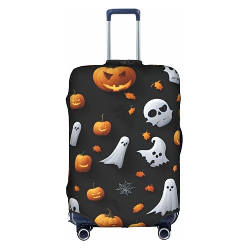 Cute Halloween Pattern Tsa Approved Luggage Cover For 18-32 Inch Suitcases Scratch-Resistant Stretch Luggage Cover