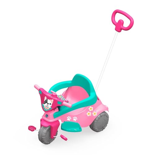 Triciclo Infantil Pink Pet 3 em 1 Xalingo