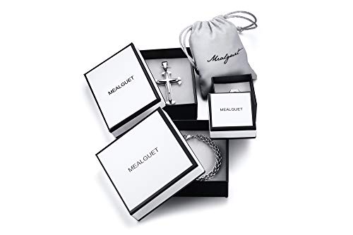 MEALGUET Personalized Name Initial Stainless Steel Heart Shape BFF Puzzle Necklace 2/3/4/5/6 Pcs for Family Love Best Friend Matching Necklace Set 6