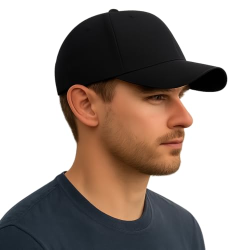 Image of Weavers Villa Soft Cotton Twill Adjustable Unisex Black Cap for Men and Women Freesize Baseball Cap