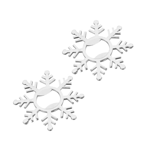 LOPUNER Abridores de Botellas de Cerveza de Aleación Plata 2 Forma de Copo de Nieve Multi-funcionales y Delicados para Fiestas de Boda y Bar