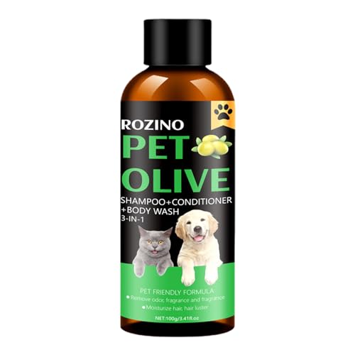 Champú para mascotas, champú desodorizante para perros, aerosoles de larga duración, desodorante para perros y cachorros malolientes, suministros de aseo para pelaje suave y brillante, 100 g Samuliy
