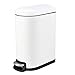 Kosz na papier, kosz na śmieci, stal nierdzewna, kuchnia, biuro, salon, kosz na śmieci, pedał nożny, zdejmowany kosz na śmieci, 5 l/10 l, kosz na śmieci (kolor: biały-3, rozmiar: 10 l)
