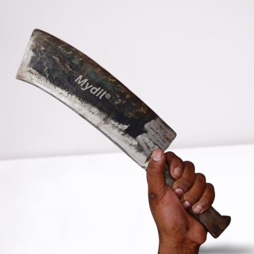 Image of Brand - Heavy Duty Meat Cleaver and Butcher Knife, Truck Spring Premium High-Carbon Stainless Steel Iron Sharp Blade, for Cutting Meat, Bones, Hand-Made Iron Steel Knife