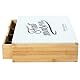 HOME DECO FACTORY, KA5953, Capsule Holder Drawer in Wood and Glass, Organized Storage for Coffee and Tea, Modern Design, Easy to Maintain, Dimensions 30x10x30 cm, Brown and White Color