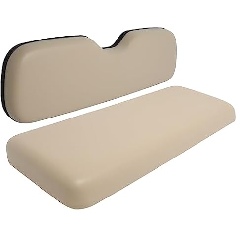 ILVGOLF Universal Golf Cart Rear Flip Seat Replacement Cushions for EZGO, for Club Car, for Yamaha, Buff Cover