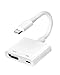 Produktbild Apple Lightning to HDMI Digital AV Adapter,1080P Video & Audio Sync Screen Converter AV Adapter Charging Port for iPhone/iPad 1080P HDMI Converter for HD TV/Projector/Monitor,Support All iOS - White