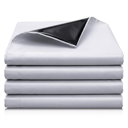 Klyyo Clyro Silage Tarp Black White Plastic Sheeting 5 Mil 20 x 30 FT Heavy Duty Polyethylene Plastic Tarp for Silage Cover Farming Agriculture Ground Indoor Outdoor Planting Greenhouse