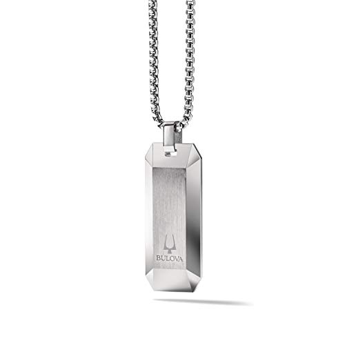 Men's Precisionist Round Box Link Chain Necklace with Dog Tag Pendant Style2