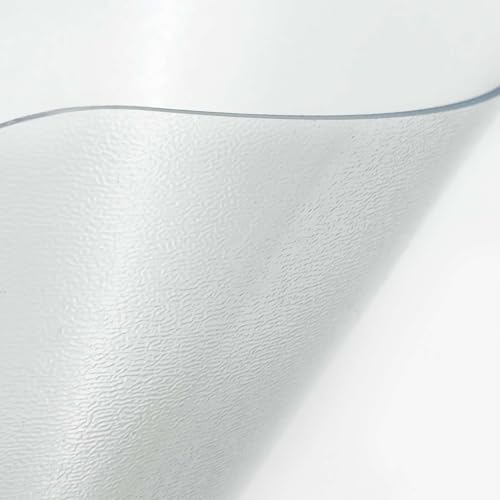 Sous-main de bureau 70x35 cm en PVC givré semi-transparent avec bords arrondis - 4