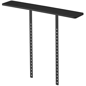 Yamazaki Home Smart VESA-Compliant TV Shelf floating shelves, One Size, Black