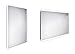 Produktbild Nimco LED Lichtspiegel  Kosmetikspiegel  hochwertige Bearbeitung  Moderne Badbeleuchtung  Wandspiegel indirekt beleuchtet  Kaltweiss  60 x 80 cm