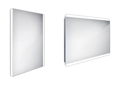 Preisvergleich Produktbild Nimco LED Lichtspiegel Kosmetikspiegel hochwertige Bearbeitung Moderne Badbeleuchtung Wandspiegel indirekt beleuchtet Kaltweiss 60 x 80 cm