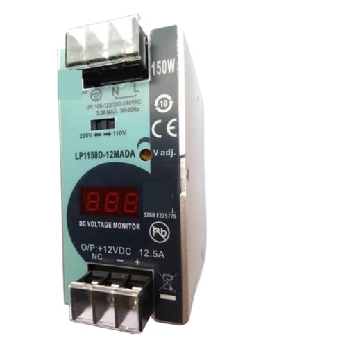 Alimentation rail DIN 150W 12V 12.5A LP1150D-12MADA à découpage haute précision