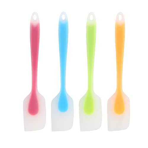 Silicone Spatula Set of 4, Small 8 inch Heat Resistant Flexible Rubber Spatulas with Stainless Steel Core for Baking Cooking Mixing, Dishwasher Safe