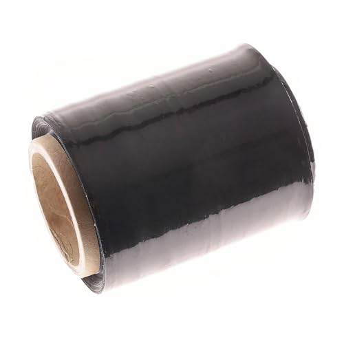 OFFICE PRODUCTS - Lámina elástica negra (1 rollo pequeño, 110 m – 10 cm, 0,3 kg neto 23 my, rollo de plástico para envolver)