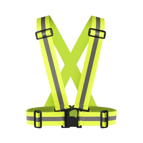 High Visibility Reflective Vest for Running at Night, Adjustable Safety Vest for Men Women, Lightweight Breathable for Jogging Cycling Walking