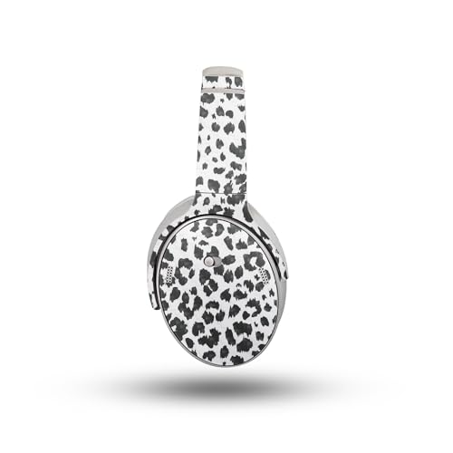 Image of Carbon Fiber Headphone Skin Compatible with Bose QuietComfort Headphones (2023) - Snow Leopard Print - Premium 3M Vinyl Protective Wrap Decal Cover - Easy to Apply | Crafted in The USA by MightySkins