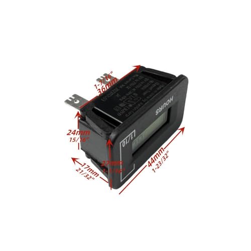 Hour Meter AC/DC Replaces Generator Generac 0G8321 for LP5500 GP3600 GP5000 GP5500 GP6500E GP7500E GP9200E XG6500 XG7000E XG10000E RS8000E XP XG8000E for Honeywell 6041-0 6046-0 - Thumbnail 2
