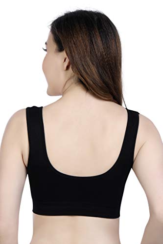 Image of Plumbury Women's Nylon Lightly Padded Wire Free Sports Bra