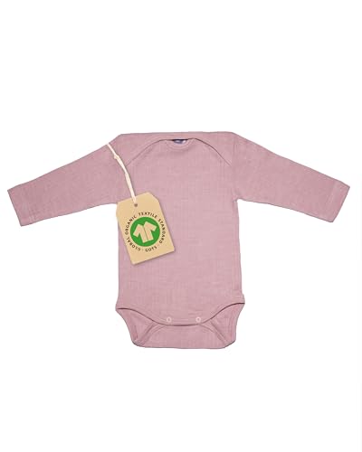Cosilana Baby-Body langarm Gr. 50/56 Rosé-Meliert - Flauschige...