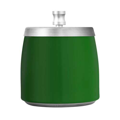 Posacenere per sigari in acciaio inox con coperchio, per patio, balcone, interno, decorativo, senza fumo, con coperchio, per decorazione sigari, colore: verde