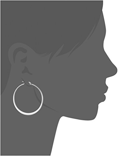 Image of Amazon Essentials Gold Plated or Stainless Steel Flattened Hoop Earrings