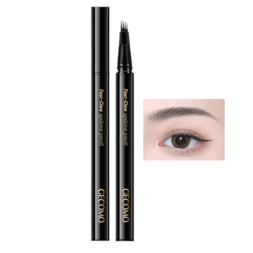 Wasserfester Augenbrauenstift in Grau und Schwarz, viergabeliger flüssiger...