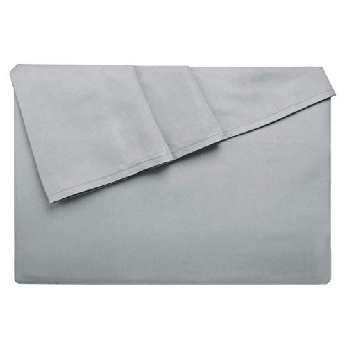 Lirex Bettlaken, 266 cm x 258 cm Größe Hochwertige, Extra Weiche, Gebürstete Mikrofaser Flaches Blatt, Maschinenwäsche, Faltenfrei, Grau Cover