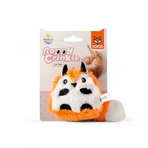 BarkButler x FOFOS Floppy Crinkle Fox Cat Toy – US Grade Catnip and Super Soft Fabric, Premium Cat Accessories with Catnip for Cats, Perfect Cat Toys and Kitten Toys for Playful Cats and Kittens