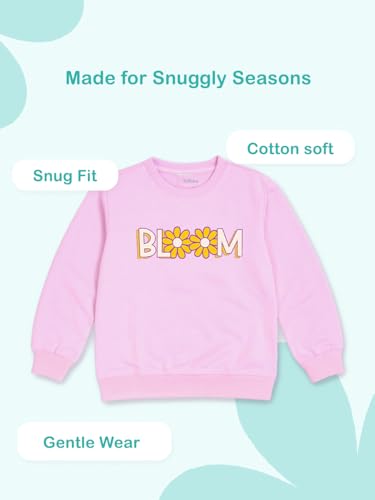 Image of Kidbea Premium Winter Co-ord Set for Girls | Soft Cotton Sweatshirt & Bottom | Stylish, Skin-Friendly & Comfortable Kids Wear