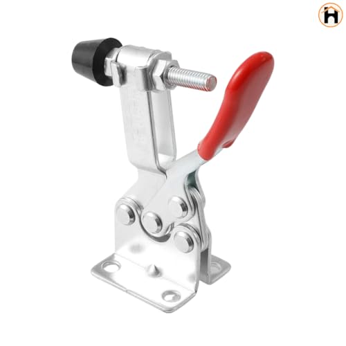 Image of Homdum 4Pcs Toggle Clamp Hold Down Clips 220Lbs Holding Capacity Antislip Horizontal Quick Release Toggle Clamp for Woodworking Jigs and Fixtures, Welding, Drill Press, Crosscut Sled