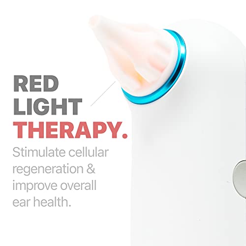 Whisper Ear Dryer | Rechargable Ear Water Drying aid with red Light Therapy Delivers Gentle Warm air & regenerative red Light to The Ear Canal to Combat Annoying Swimmers Ear as a Ear Fluid Remover