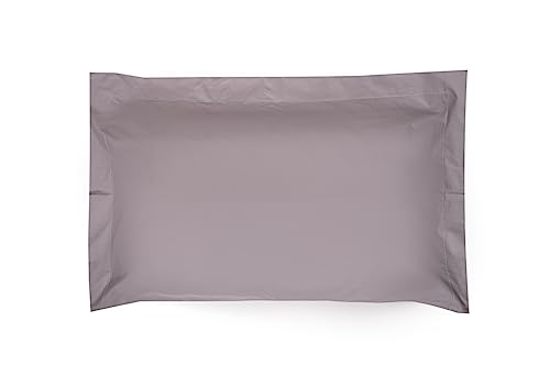 Smart Deco Home Complete Bed Sheet Set 100% Pure Cotton Percale Double Bed with Pillowcases 3 Shuttlecocks Made in Italy Smoke Grey - Image 2