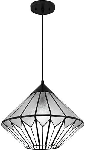 Quoizel Olivier Mini Pendant Light, 12.75 Inch 1-Light Matte Black Hanging Ceiling Light for Kitchen Island, Dining, Hallway or Bedroom