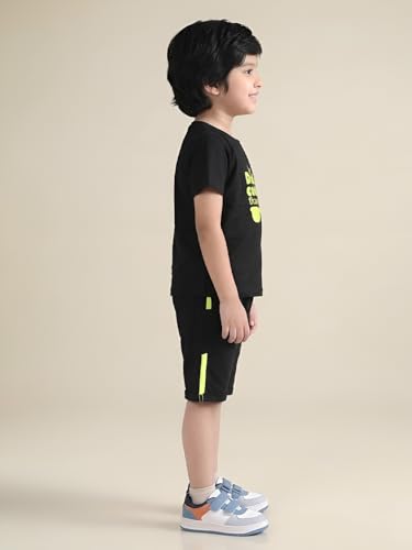 Image of POLKA TOTS 100% Pure Cotton T-Shirt and Shorts Combo For Boys | Summer Dress & Beach Wear for Boys and Toddlers | Breathable Premium Fabric Co-Ord Set Kids | Relaxed Fit Casual Summer Outfit for Kids