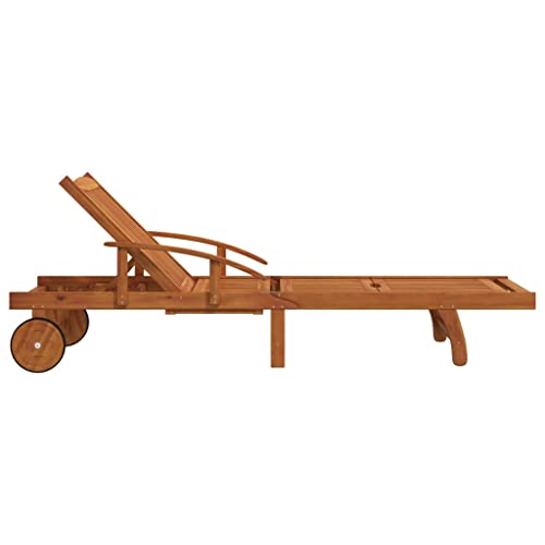 Qzzced Sun Loungers 2 Pcs Solid Wood Acacia,Chaise Lounge Chair,Lounging Chair,Lounge Chair,Patio Lounger,For Beach, Poolside And Patio #TOP5