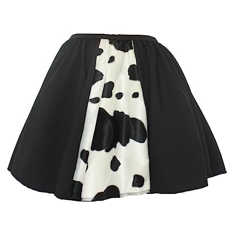 The Dragons Den Cow Print Skater Skirt Cover